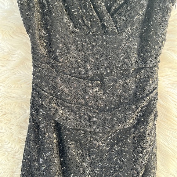 Lauren Ralph Lauren Haddon Hall Black Lace Sleeveless Evening Cocktail Dress - Picture 12 of 13